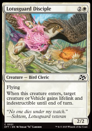 (021) Magic The Gathering Aetherdrift Single: Lotusguard Disciple Holo Common