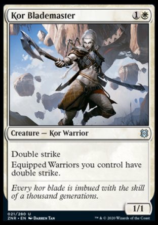 (021/280) Magic The Gathering Zendikar Rising Single: Kor Blademaster  Uncommon