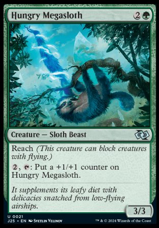 (021) Magic The Gathering Foundations Jumpstart Single: Hungry Megasloth  Uncommon