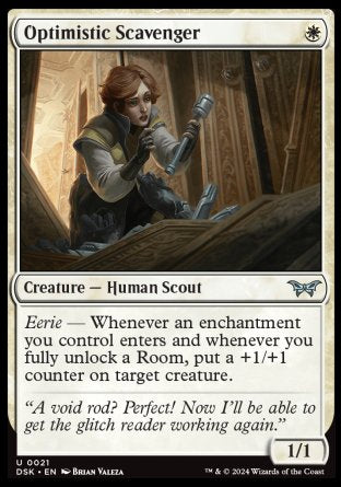 (021) Magic The Gathering Duskmourn: House of Horror Single: Optimistic Scavenger  Uncommon