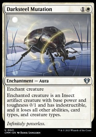(021) Magic The Gathering Commander Masters Single: Darksteel Mutation Holo Uncommon