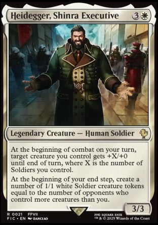 (021) Magic The Gathering Commander: Magic: The Gathering - FINAL FANTASY Single: Heidegger, Shinra Executive  Rare