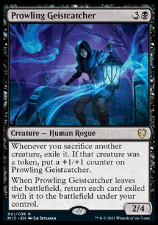 (021) Magic The Gathering Commander: Innistrad: Midnight Hunt Single: Prowling Geistcatcher (V.1)  Rare