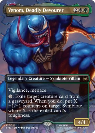 (022) Magic The Gathering Magic: The Gathering | Marvel's Spider-Man: Eternal Single: Venom, Deadly Devourer  Rare