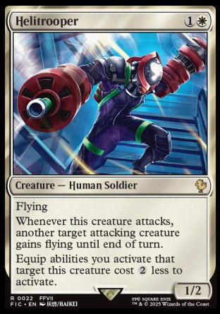 (022) Magic The Gathering Commander: Magic: The Gathering - FINAL FANTASY: Collector's Edition Single: Helitrooper  Rare