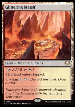 (022) Magic The Gathering Commander: Edge of Eternities Single: Glittering Massif  Rare