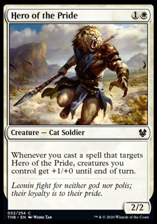 (022/254) Magic The Gathering Theros Beyond Death Single: Hero of the Pride Holo Common