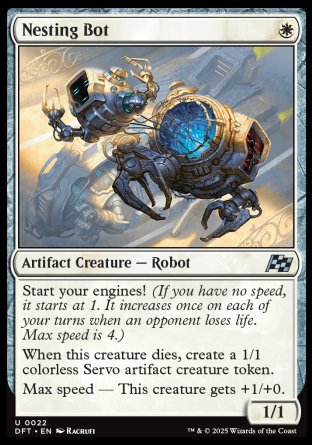 (022) Magic The Gathering Aetherdrift Single: Nesting Bot  Uncommon