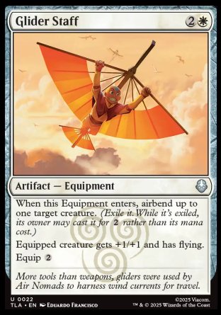 (022) Magic The Gathering Magic: The Gathering | Avatar: The Last Airbender Single: Glider Staff Holo Uncommon