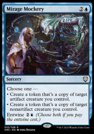(022) Magic The Gathering Commander: Phyrexia: All Will Be One Single: Mirage Mockery  Rare