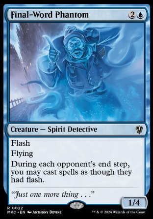 (022) Magic The Gathering Commander: Murders at Karlov Manor Single: Final-Word Phantom  Rare