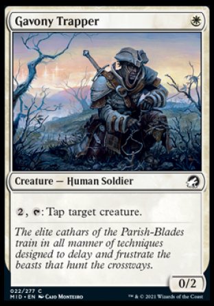 (022) Magic The Gathering Innistrad: Midnight Hunt Single: Gavony Trapper  Common