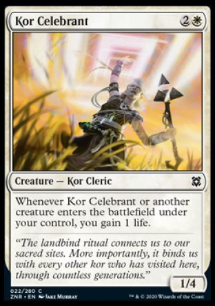 (022/280) Magic The Gathering Zendikar Rising Single: Kor Celebrant  Common