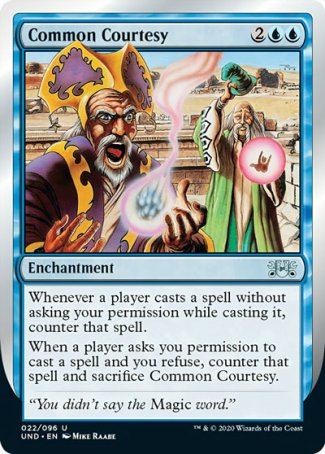 (022/096) Magic The Gathering Unsanctioned Single: Common Courtesy  Uncommon