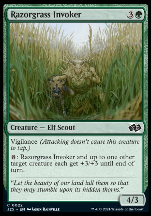 (022) Magic The Gathering Foundations Jumpstart Single: Razorgrass Invoker  Common