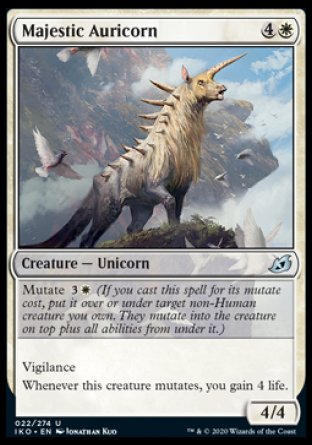 (022/274) Magic The Gathering Ikoria: Lair of Behemoths Single: Majestic Auricorn  Uncommon