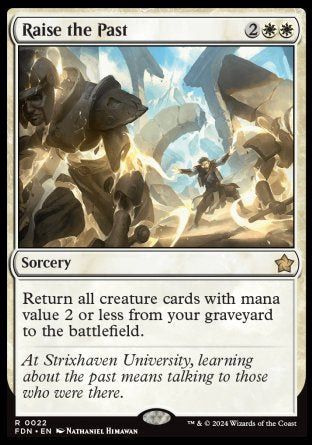 (022) Magic The Gathering Magic: The Gathering Foundations Single: Raise the Past  Rare
