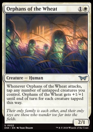 (022) Magic The Gathering Duskmourn: House of Horror Single: Orphans of the Wheat  Uncommon