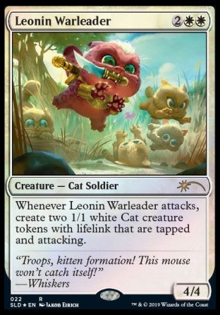 (022) Magic The Gathering Secret Lair Drop Series Single: Leonin Warleader  Rare