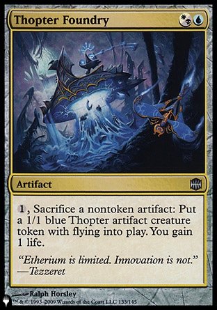 (133) Magic The Gathering The List Single: Thopter Foundry  Uncommon