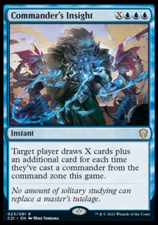 (023) Magic The Gathering Commander: Strixhaven Single: Commander's Insight  Rare
