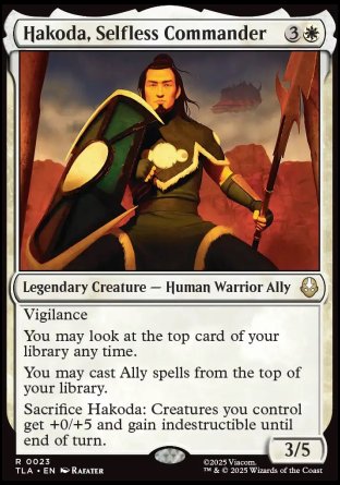(023) Magic The Gathering Magic: The Gathering | Avatar: The Last Airbender Single: Hakoda, Selfless Commander  Rare
