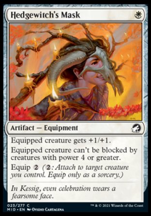 (023) Magic The Gathering Innistrad: Midnight Hunt Single: Hedgewitch's Mask  Common