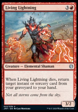 (023) Magic The Gathering Jumpstart Single: Living Lightning Holo Uncommon