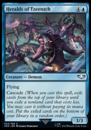 (023) Magic The Gathering Universes Beyond: Warhammer 40000 Single: Heralds of Tzeentch  Uncommon