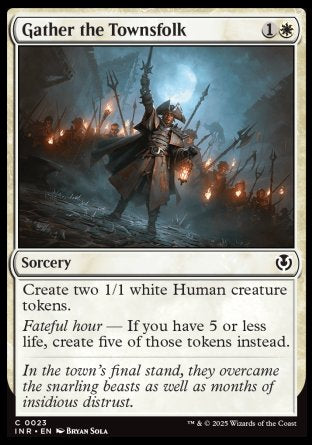 (023) Magic The Gathering Innistrad Remastered Single: Gather the Townsfolk Holo Common
