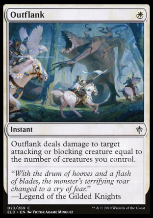 (023/269) Magic The Gathering Throne of Eldraine Single: Outflank Holo Common