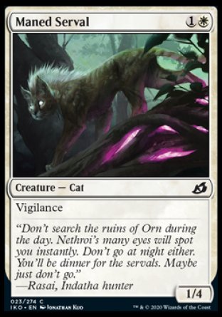 (023/274) Magic The Gathering Ikoria: Lair of Behemoths Single: Maned Serval  Common