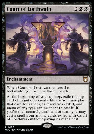 (023) Magic The Gathering Commander: Wilds of Eldraine Single: Court of Locthwain Holo Rare