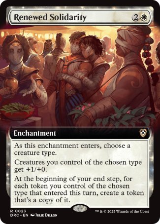 (023) Magic The Gathering Commander: Aetherdrift: Extras Single: Renewed Solidarity  Rare