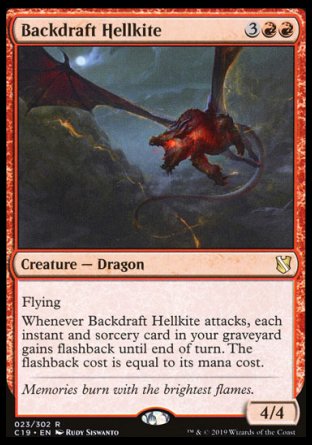 (023) Magic The Gathering Commander 2019 Single: Backdraft Hellkite  Rare