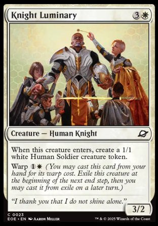 (023) Magic The Gathering Edge of Eternities Single: Knight Luminary Holo Common