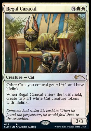 (023) Magic The Gathering Secret Lair Drop Series Single: Regal Caracal  Rare