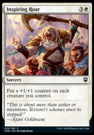 (023/361) Magic The Gathering Commander Legends Single: Inspiring Roar Holo Common