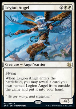 (023) Magic The Gathering Zendikar Rising: Promos Single: Legion Angel (V.1) Holo Rare