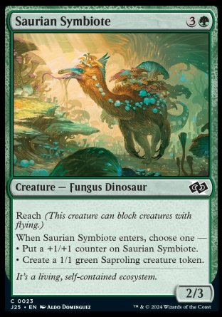 (023) Magic The Gathering Foundations Jumpstart Single: Saurian Symbiote  Common