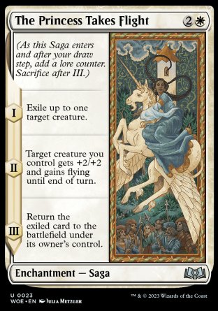 (023) Magic The Gathering Wilds of Eldraine Single: The Princess Takes Flight Holo Uncommon