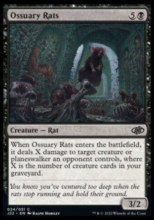 (024) Magic The Gathering Jumpstart 2022 Single: Ossuary Rats  Common