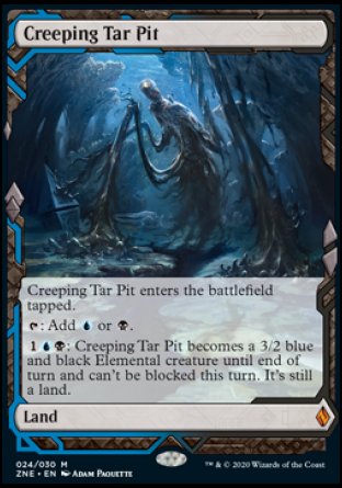 (024/030) Magic The Gathering Zendikar Rising Expeditions Single: Creeping Tar Pit Holo Mythic