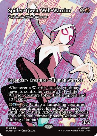 (024) Magic The Gathering Magic: The Gathering | Marvel's Spider-Man: Source Material Cards Single: Najeela, the Blade-Blossom  Mythic