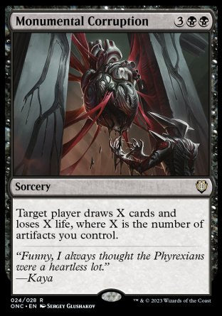 (024) Magic The Gathering Commander: Phyrexia: All Will Be One Single: Monumental Corruption Holo Rare