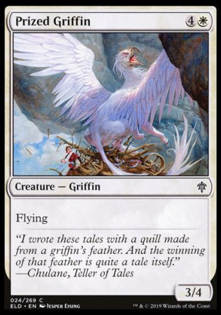 (024/269) Magic The Gathering Throne of Eldraine Single: Prized Griffin  Common