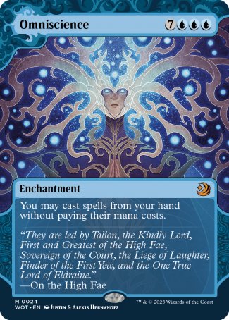 (024) Magic The Gathering Enchanting Tales Single: Omniscience (V.1)  Holo Mythic