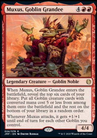 (024) Magic The Gathering Jumpstart Single: Muxus, Goblin Grandee  Rare