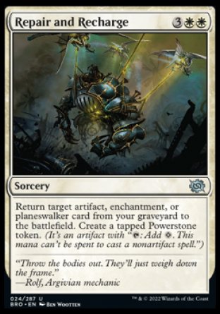 (024) Magic The Gathering The Brothers' War Single: Repair and Recharge  Uncommon