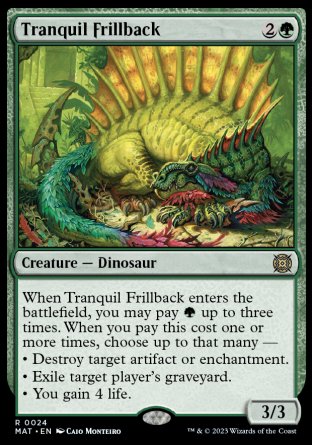 (024) Magic The Gathering March of the Machine: The Aftermath Single: Tranquil Frillback  Rare